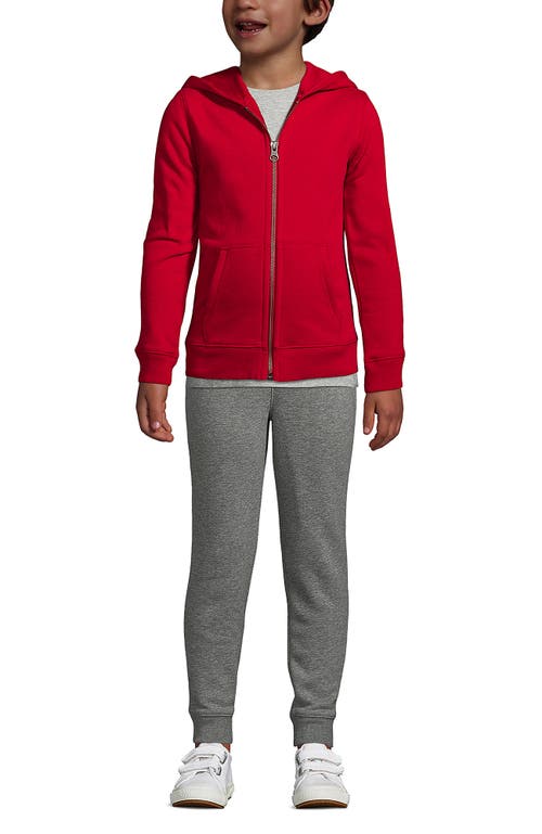 Lands' End School Uniform Kids Zip Front Sweatshirt In Red