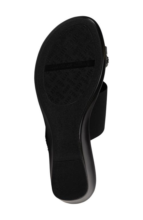 Italian Shoemakers Sianni Wedge Sandal In Black