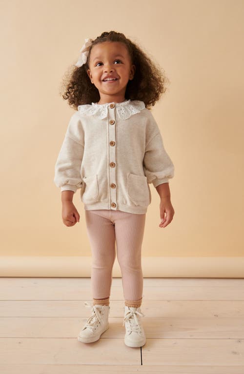 Shop Next Kids' Cardigan & Leggings Set In Brown