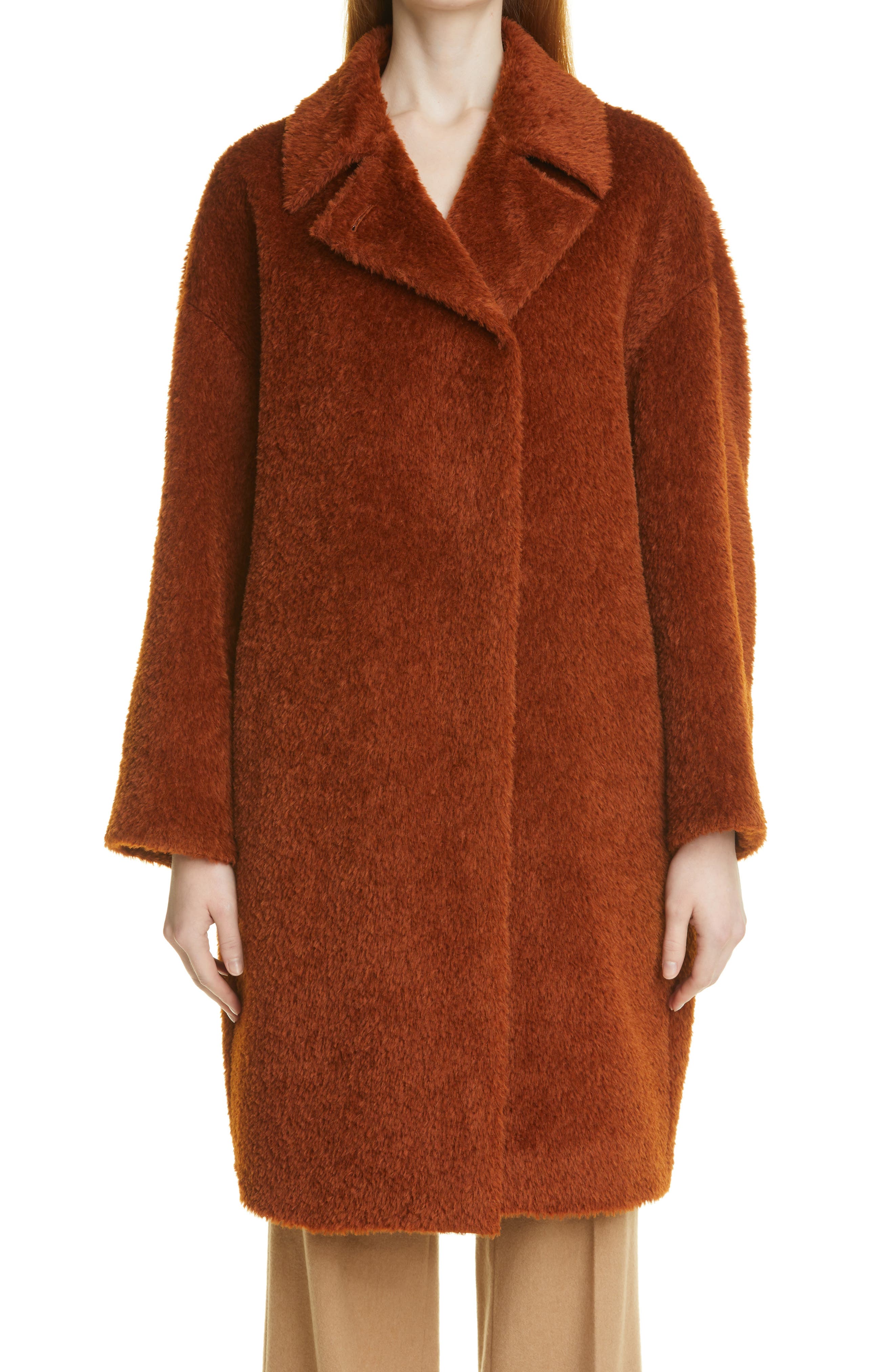 fuzzy wool coat