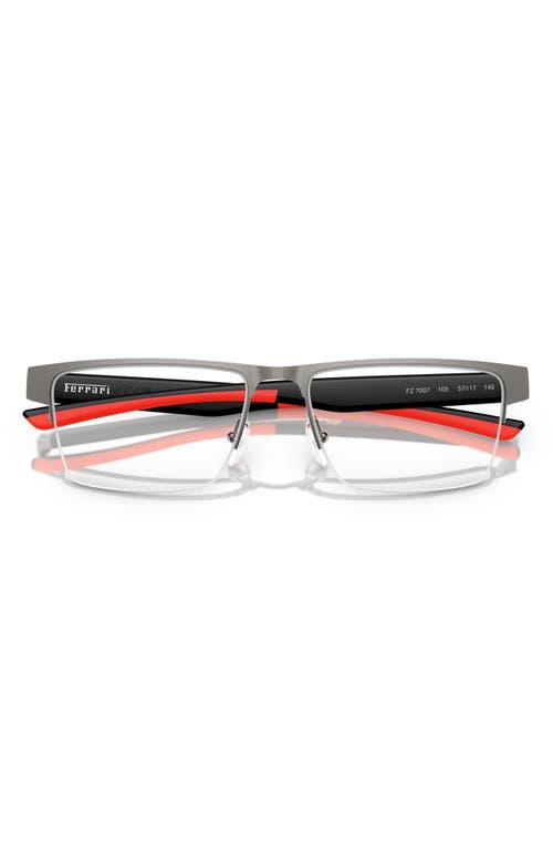 Scuderia Ferrari X 57mm Rectangular Optical Glasses In Gunmetal