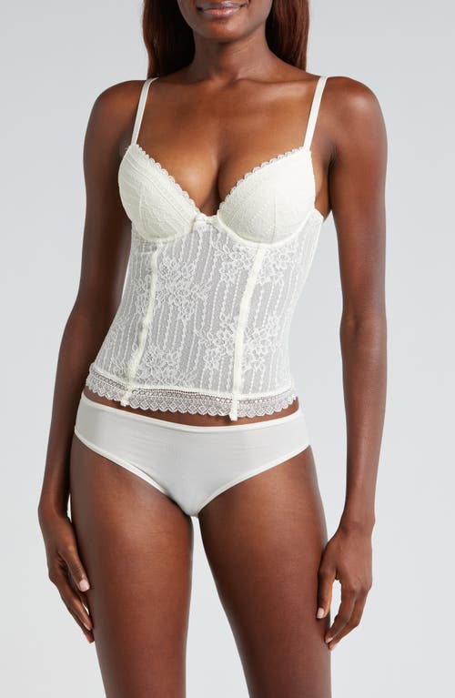 Shop Etam Panama Underwire Basque In Ecru