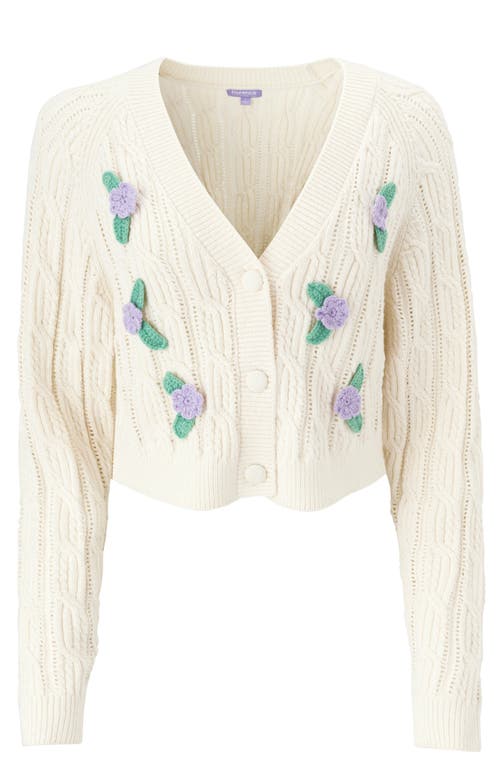 Shop Florence By Mills Wild Wish Jacquard Cardigan In Jet Stream