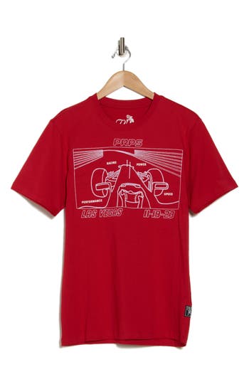 Prps Dean Embroidered Cotton T-shirt In Red