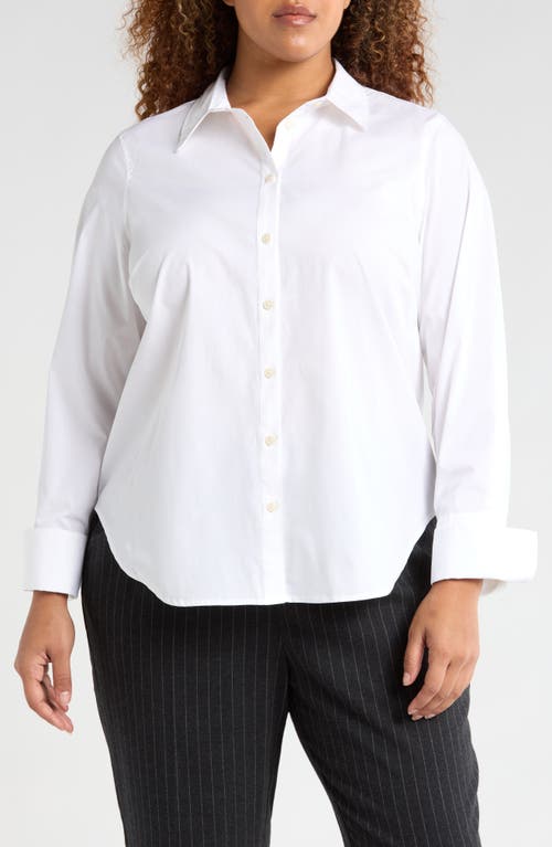 Universal Standard Henning X Us Madison Poplin Button-up Shirt In White