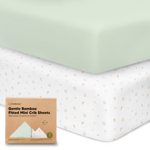 Shop Keababies Isla Fitted Mini Crib Sheets In Wildflowers