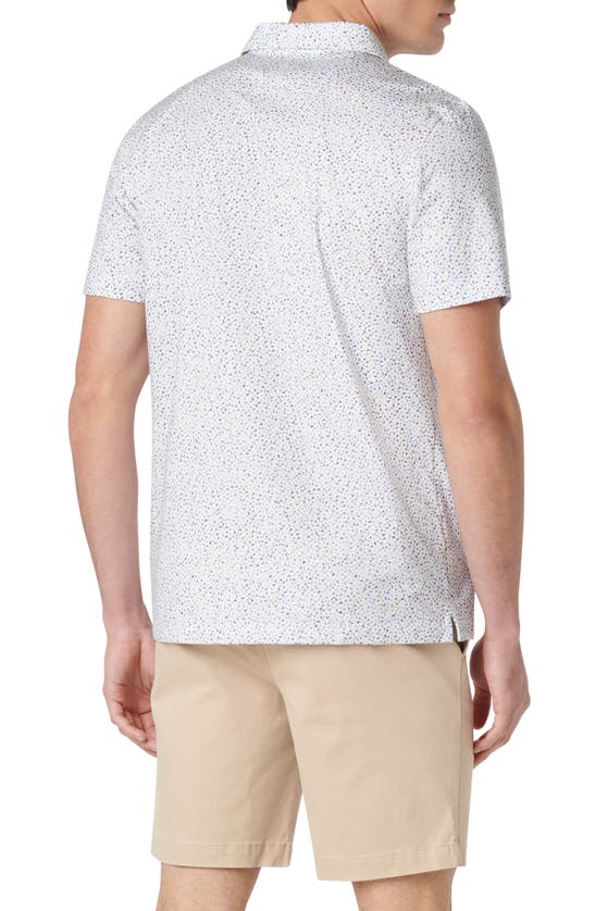 Shop Bugatchi Victor Ooohcotton® Mosaic Print Polo In Sand