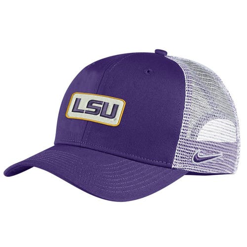 Men's Nike Purple/White LSU Tigers Classic99 Tonal Trucker Snapback Hat
