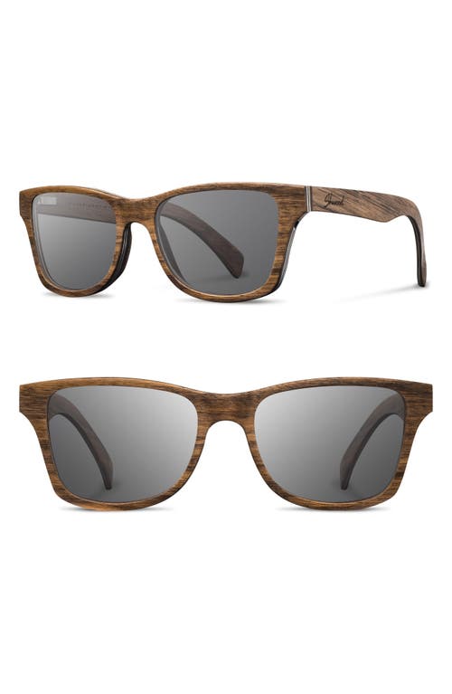 'Canby' 54mm Polarized Wood Sunglasses in Walnut/Grey