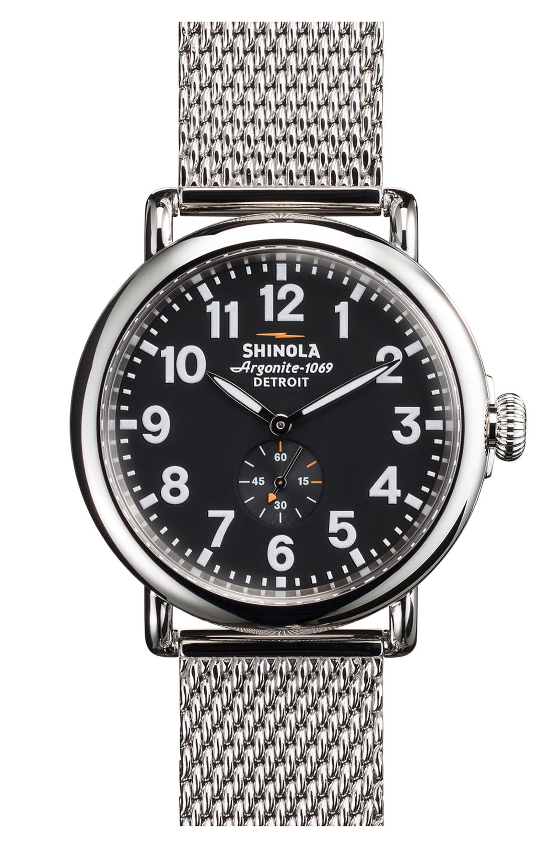 Shinola 'The Runwell' Mesh Band Watch, 41mm Nordstrom