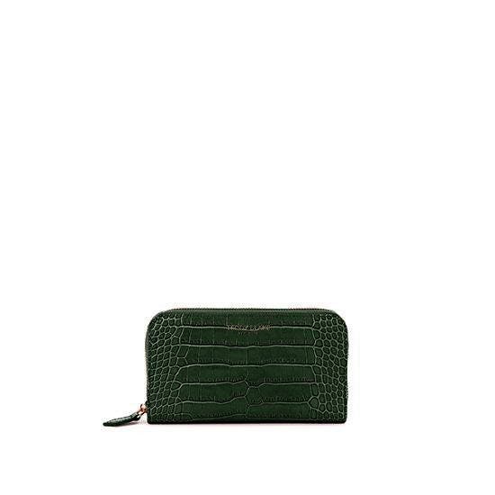 Teddy Blake Zipwallet Croco in Dark Green Cover