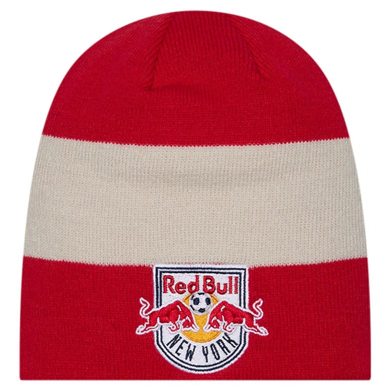 Shop New Era Red New York Red Bulls 2024 Kick Off Collection Knit Beanie