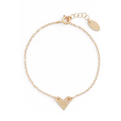 Nashelle Initial Heart Bracelet
