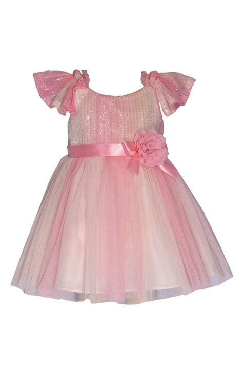 Kids' Sequin Flutter Sleeve Party Dress (Toddler & Little Kid)