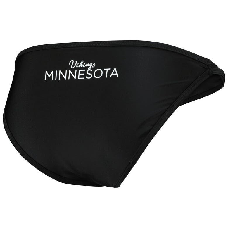 Shop G-iii 4her By Carl Banks Black Minnesota Vikings Hall Of Fame Bikini Bottom