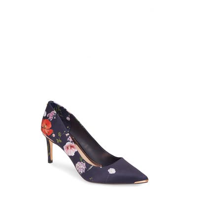 Ted Baker London Wishirp Floral Pointed Toe Pump, Blue