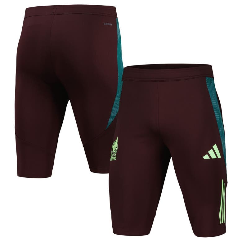 Shop Adidas Originals Adidas Burgundy Mexico National Team 2024 Training Aeroready Half Pants