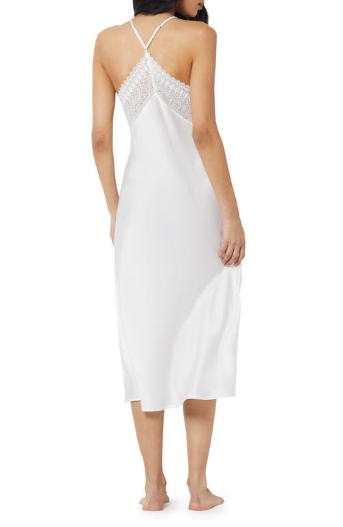 Shop Etam Gravure Nuisette Midi Nightgown In White