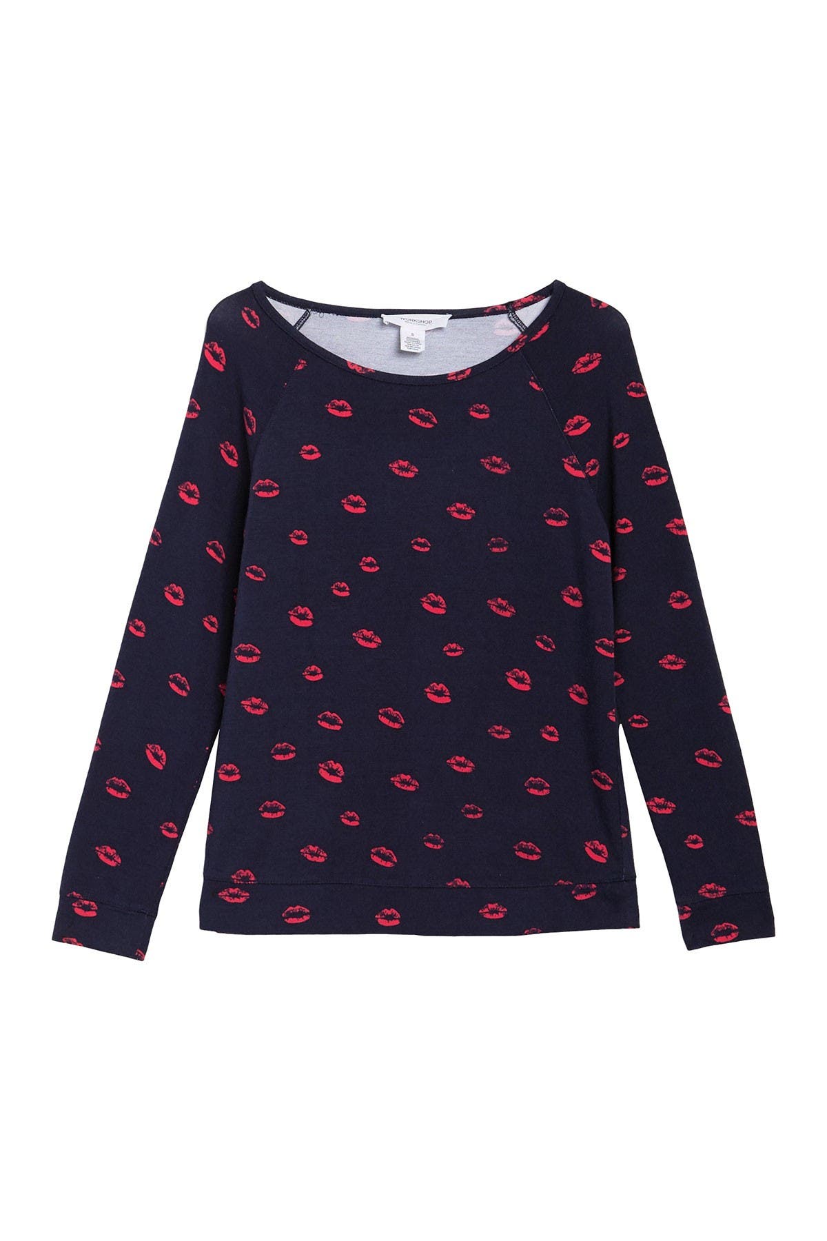 lip print sweatshirt