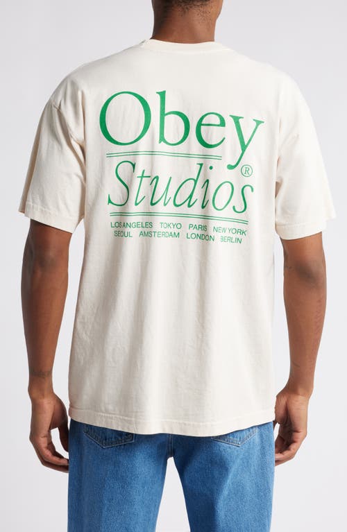 Shop Obey Studios Graphic T-shirt In Sago