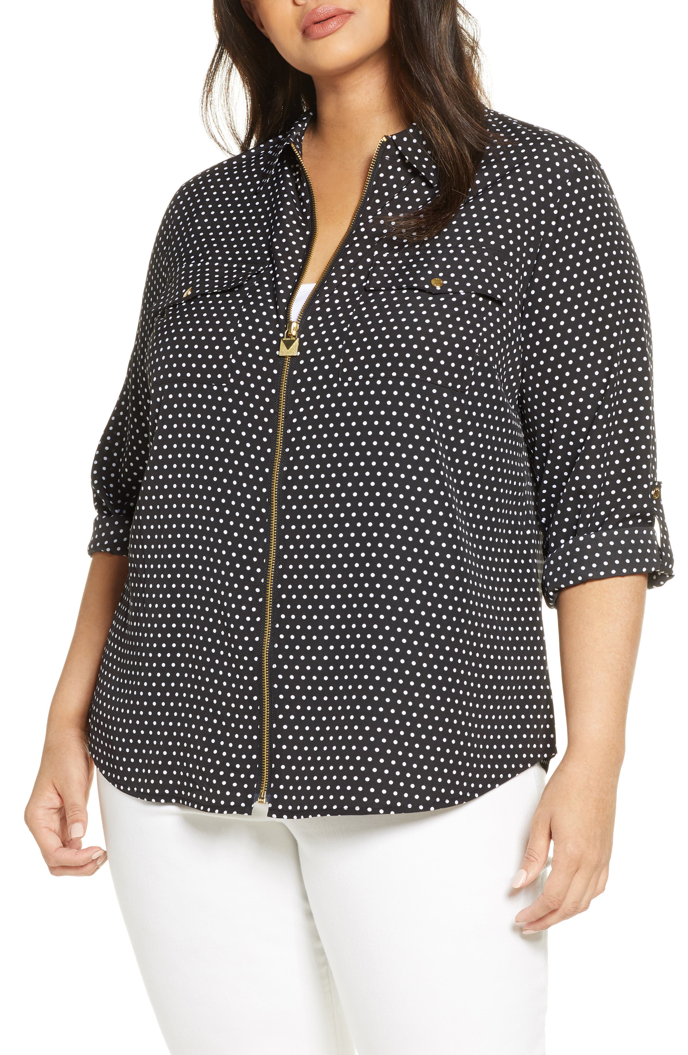 Michael Kors Zip Front Shirt Top Sellers, UP TO 67% OFF | www 