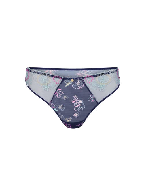 Shop Adore Me Prisma Brazilian Panties In Floral Blue