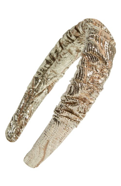 Lele Sadoughi Kelly Metallic Jacquard Headband in Gold at Nordstrom