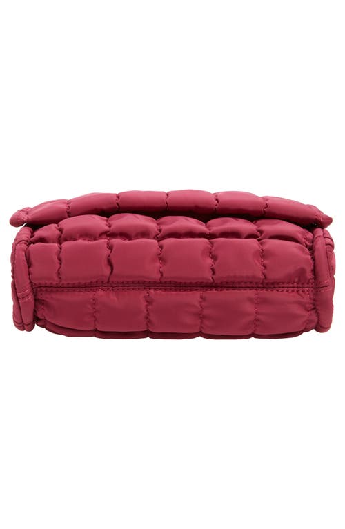 Steve Madden Bylon Quilted Crossbody Bag In Dark Fuchsia