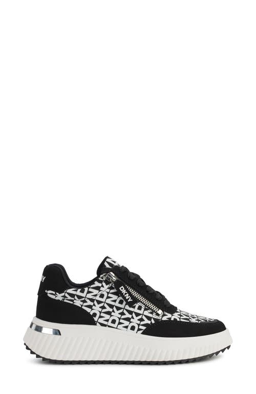 Shop Dkny Lissa Platform Sneaker In Black/white