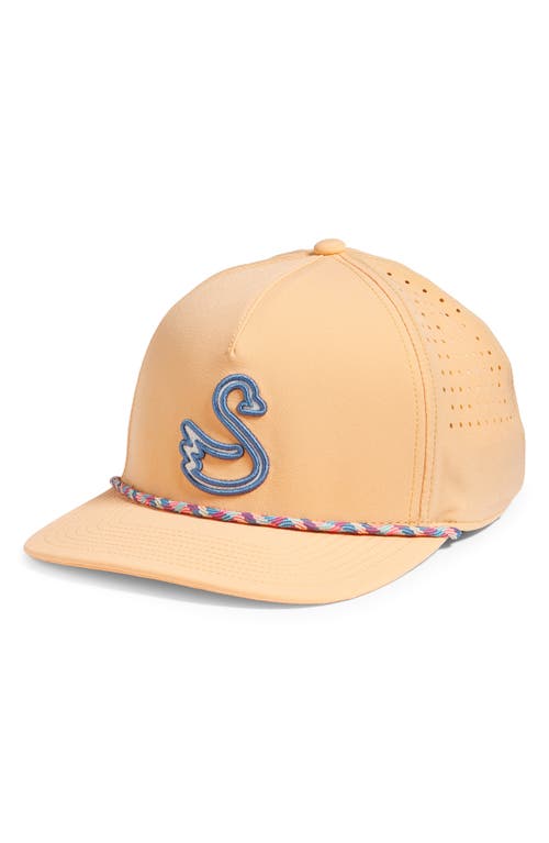 Holman Ventilated Snapback Baseball Cap in Orange-Crush