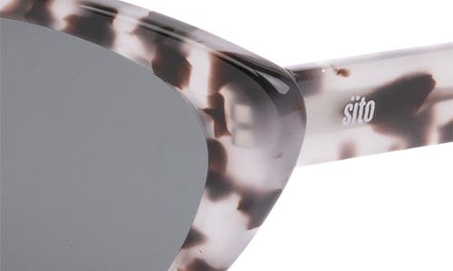 Shop Sito Shades Seduction Polar 57mm Cat Eye Sunglasses In Snow Tort/iron Grey Polar