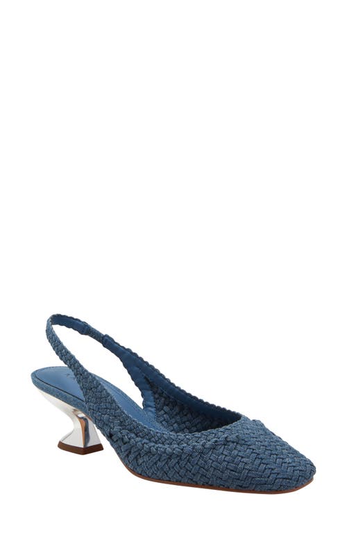 Katy Perry The Laterr Woven Slingback Pump Calm Blue Denim at Nordstrom,