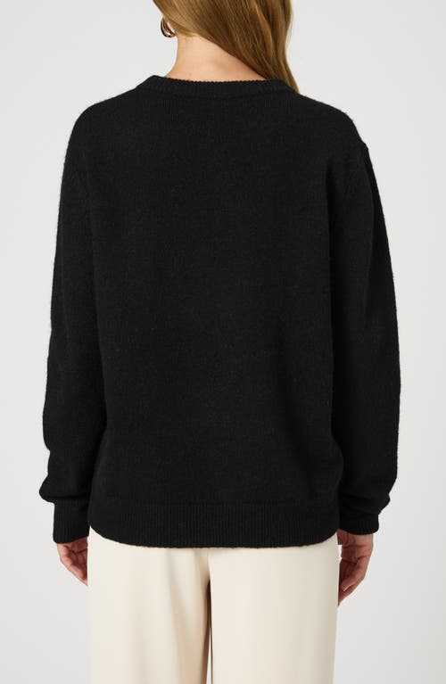 Shop French Connection Kesia Crewneck Sweater In Black