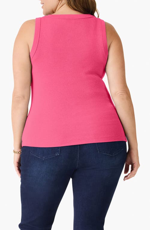 Shop Nic + Zoe Nic+zoe Perfect Knit Rib Scoop Neck Tank In Wild Pink