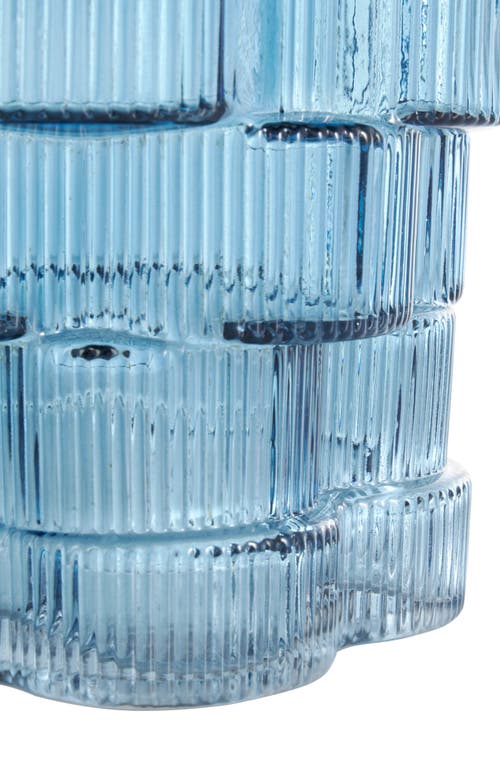 GINGER BIRCH STUDIO GINGER BIRCH STUDIO SET OF 2 RIBBED GLASS VASES