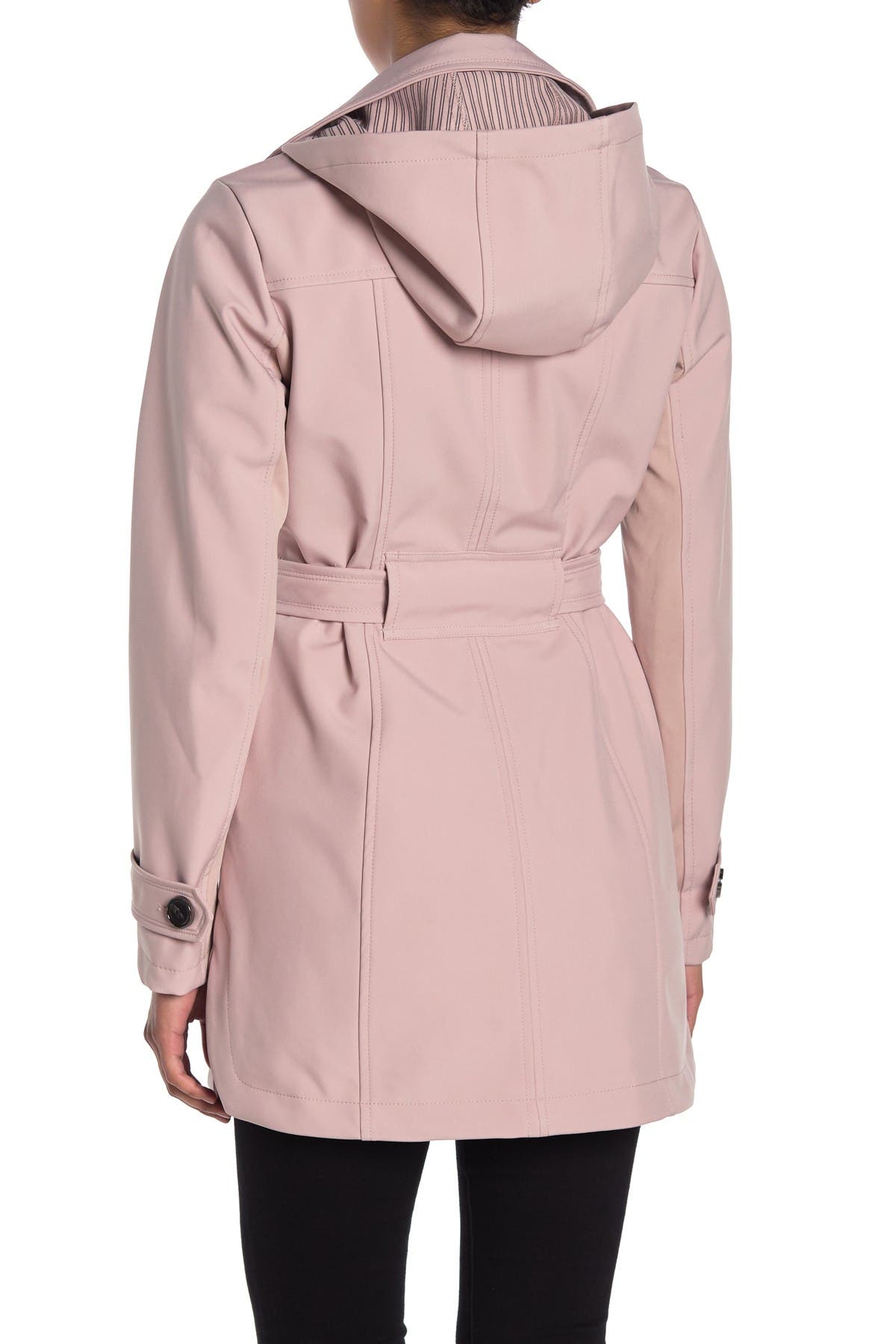 sebby softshell hooded trench coat