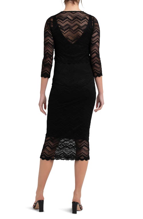 Shop Ripe Maternity Eve Lace Maternity/nursing Dress In Black