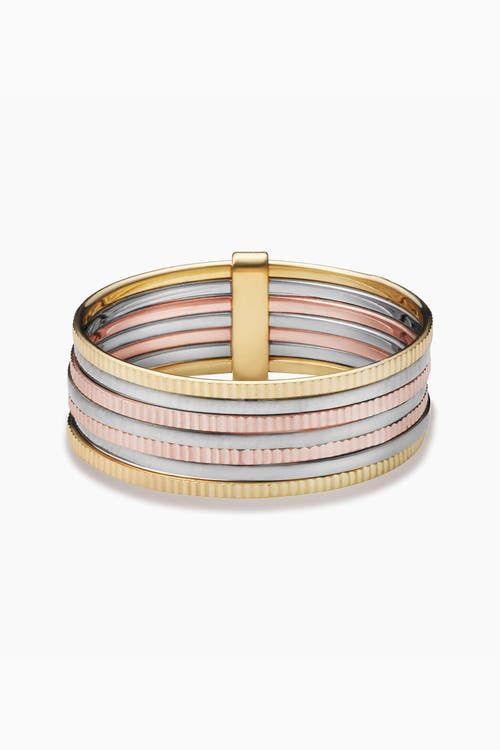Oradina Women's 14k Tricolor Gold Power Stack Ii Ring In 14k Tricolor Gold