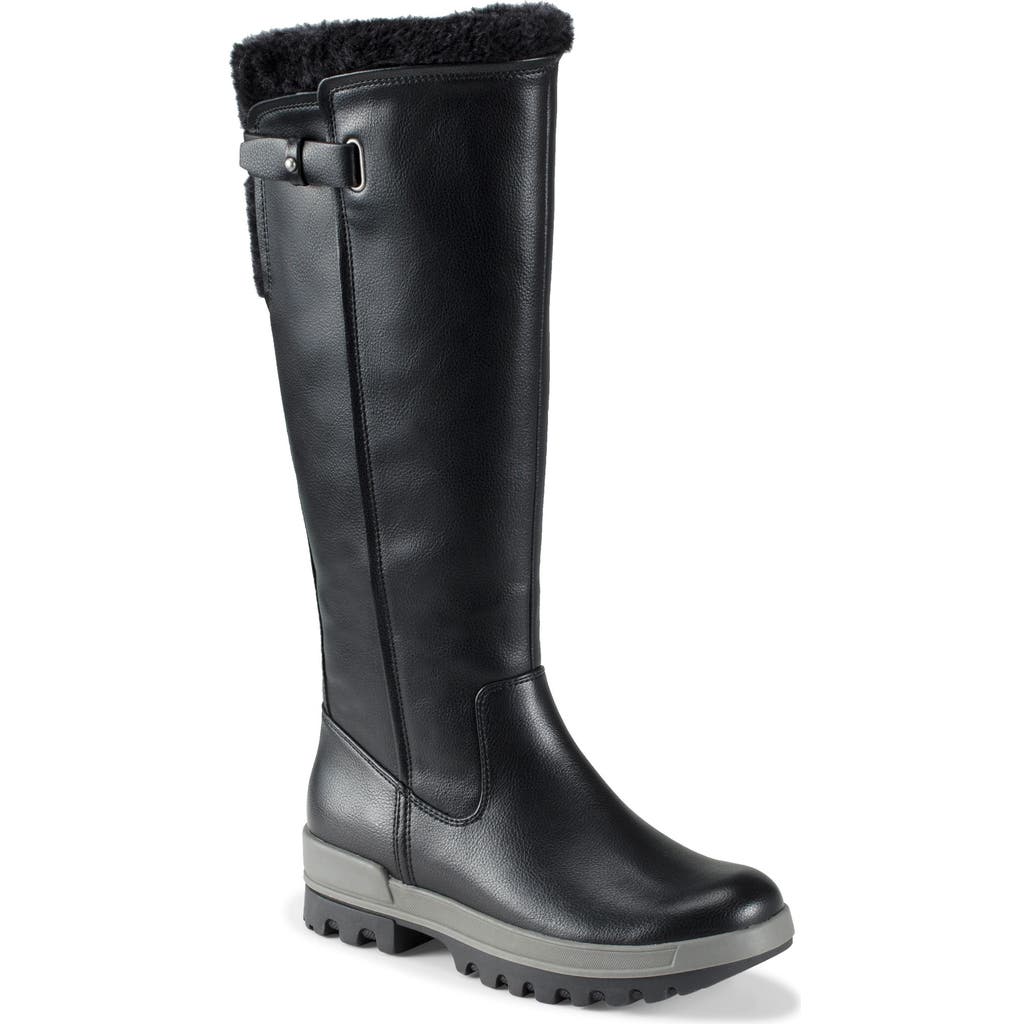 Baretraps Nettie Womens Faux Fur Lined Faux Leather Winter & Snow Boots In Black