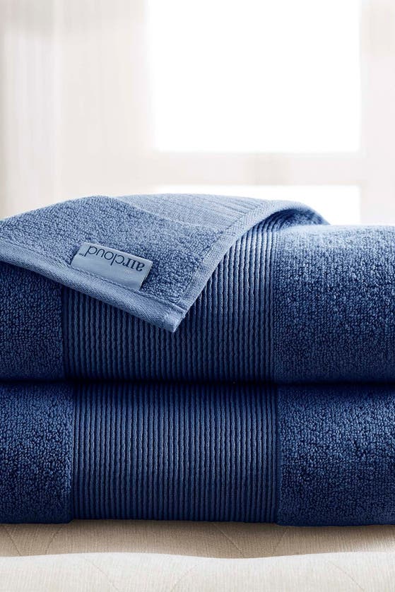 Modern Threads Air Cloud Oversized Bath Sheet In Navy