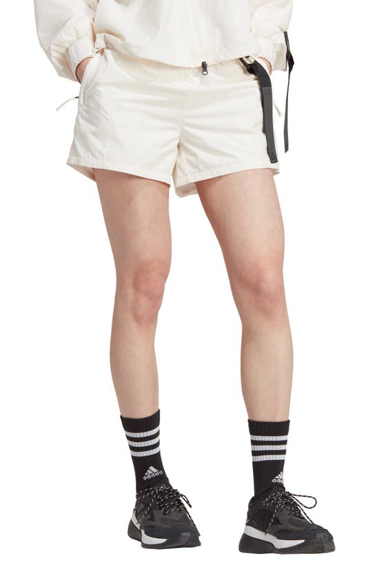 Adidas Sportswear City Escape Recycled Polyester Shorts In Chalk White