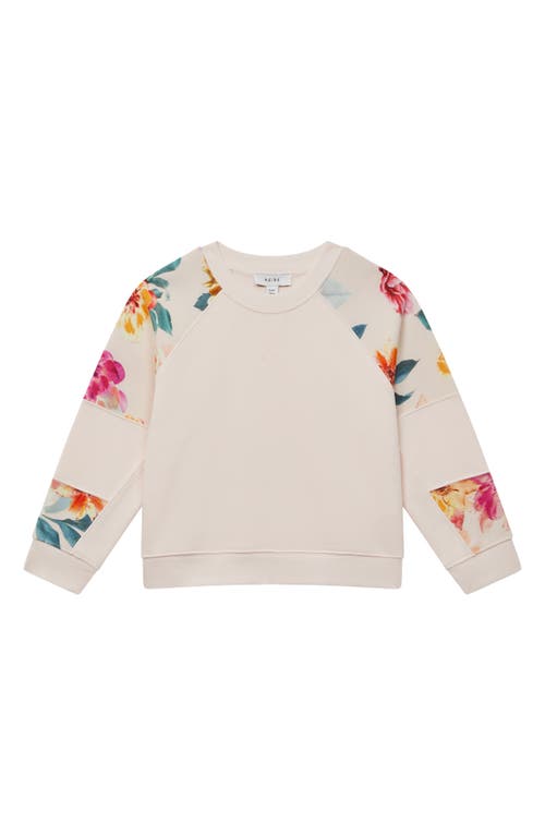 Reiss Kids' Brooke Jr. Floral Cotton Blend Sweatshirt in Pink