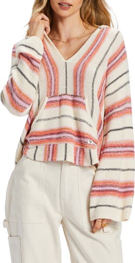 Billabong Baja Beach Stripe Pullover Sweater Hoodie