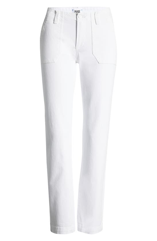 Shop Paige Mayslie Ankle Straight Leg Jeans In Crisp White