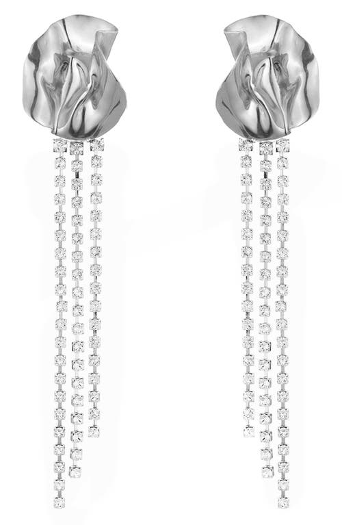 Georgia Crystal Drop Earrings in Sterling Silver
