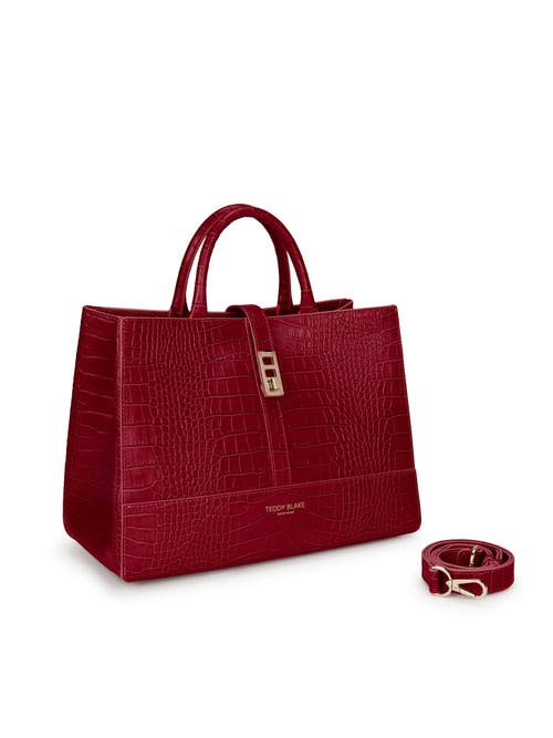 Shop Teddy Blake Lola Croco 12" In Darkred