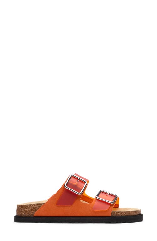 Shop 1774 Birkenstock Arizona Buckle Slide Sandal In Vibrant Orange