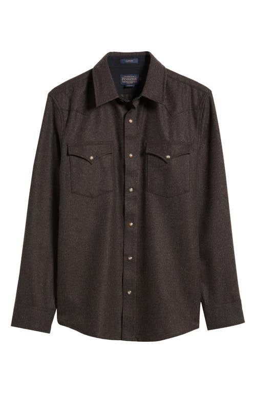 PENDLETON PENDLETON CANYON PLAID LINED WOOL SNAP-UP SHIRT 