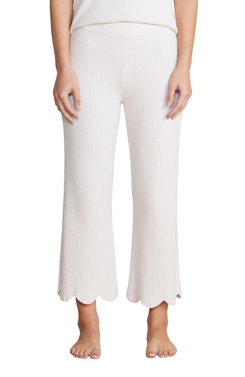 barefoot dreams CozyChic® Ultra Lite® Scallop Hem Crop Pants in Sand Dune 