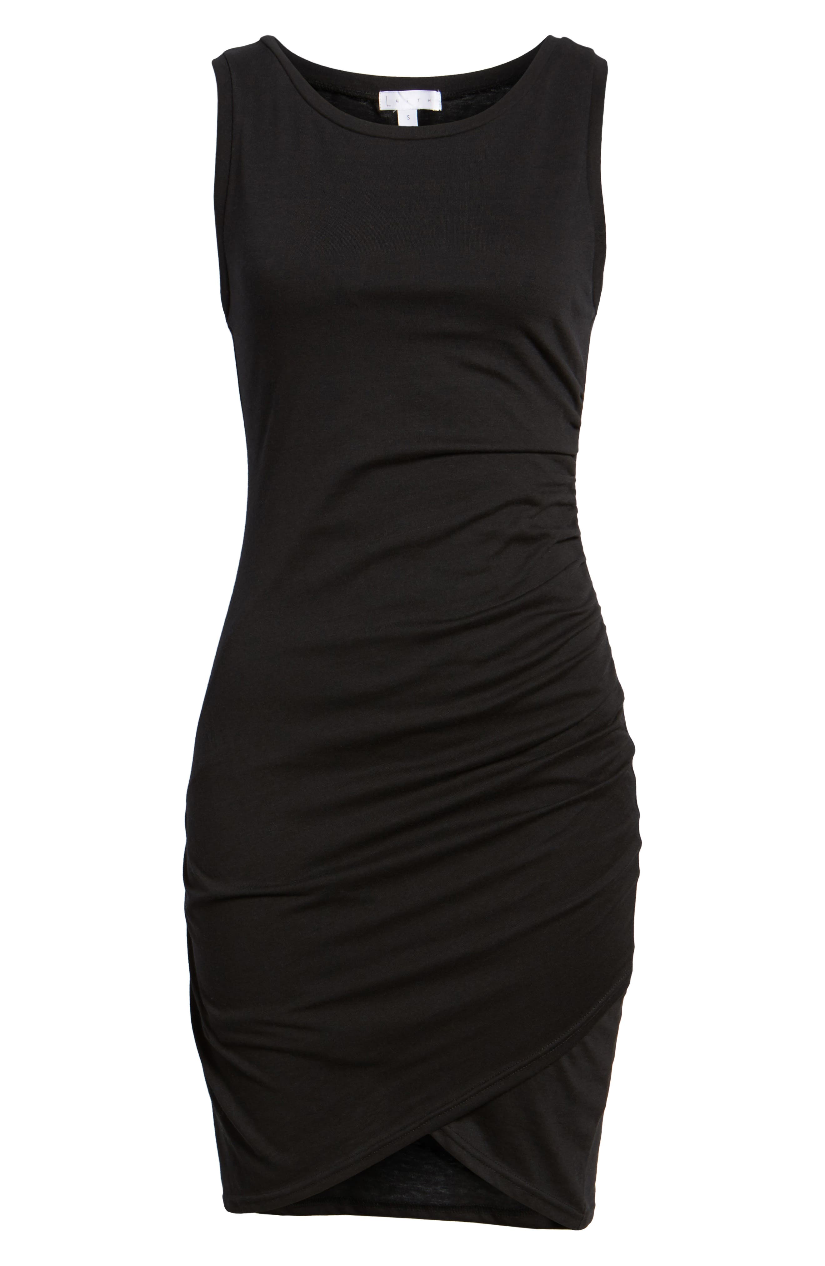 LEITH,
                            Ruched Body-Con Tank Dress,
                            Alternate thumbnail 68, color,
                            001